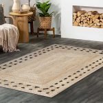 Hand Braided Beige Jute Large Area Rug