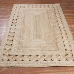 Hand Braided Beige Jute Large Area Rug