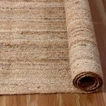 Hand Braided Beige Jute Geometric Area Rug