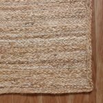 Hand Braided Beige Jute Geometric Area Rug