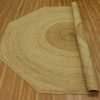 Hand Braided Octagon Beige Jute Area Rugs - Image 4