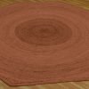 Hand Braided Octagon Brown Jute Front Area Rugs - Image 3