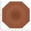 Hand Braided Octagon Brown Jute Front Area Rugs - Image 6