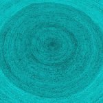 Octagonal Turquoise Blue Jute Hand Braided Rugs