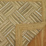 Hand-Braided Beige Jute Living Room Rug