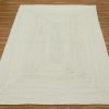 White Hand Braided Geometric Bedroom Area Rug - Image 4