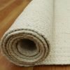 White Hand Braided Geometric Bedroom Area Rug - Image 5