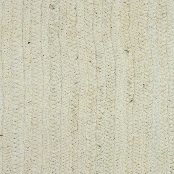 White Hand Braided Geometric Bedroom Area Rug - Image 8