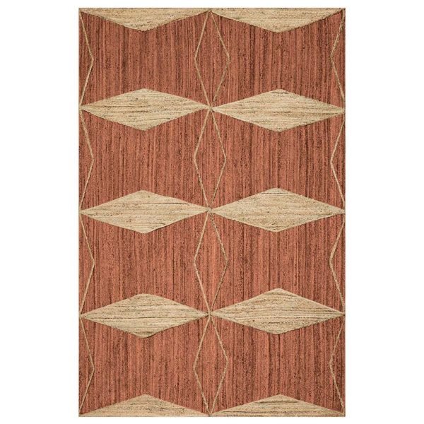 Indian Hand Braided Jute Beige Brown Area Rug