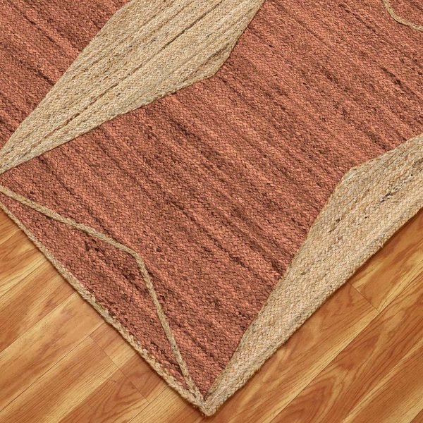 Indian Hand Braided Jute Beige Brown Area Rug - Image 5