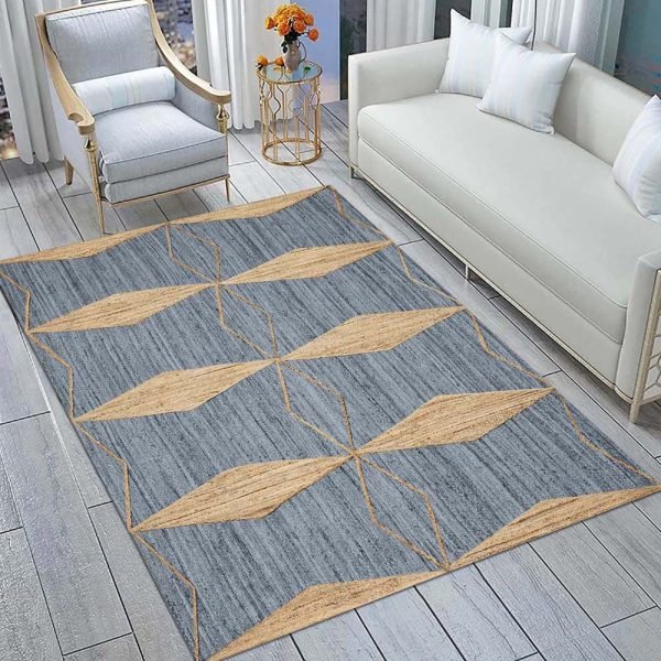 Grey Beige Hand Braided Jute Outdoor Rug - Image 2