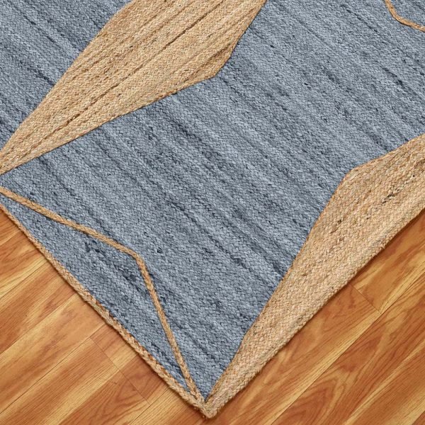 Grey Beige Hand Braided Jute Outdoor Rug - Image 5