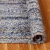 Hand Braided Blue Runner Cotton Jute Rug - Image 4