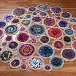 Multicolor Handmade Bordered Cotton Jute Round Rug