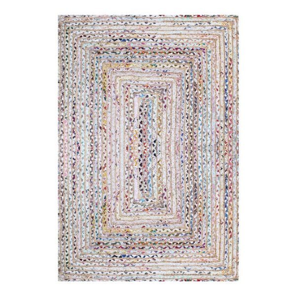 Multicolor Handmade Cotton Jute Garden Area Rug