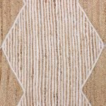 Hand Braided Beige Geometric Jute Area Rug