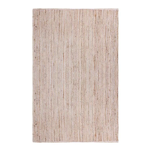 Jute White Beige Hand Braided Area Rug