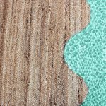 Hand Braided Oval Cotton Jute Area Rugs