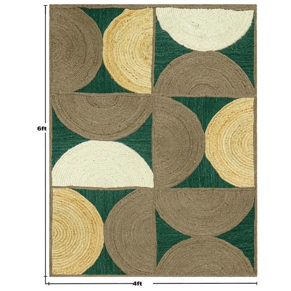 Indian Handmade Jute Brown Area Rugs - Image 6