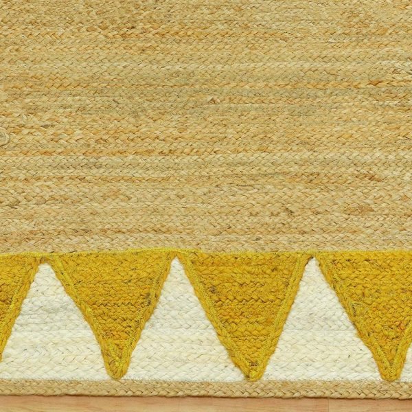 Handmade Beige Black Jute Dining Area Rugs - Image 6