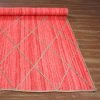 Hand Braided Red Jute Geometric Beige Rug - Image 7