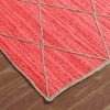 Hand Braided Red Jute Geometric Beige Rug - Image 8