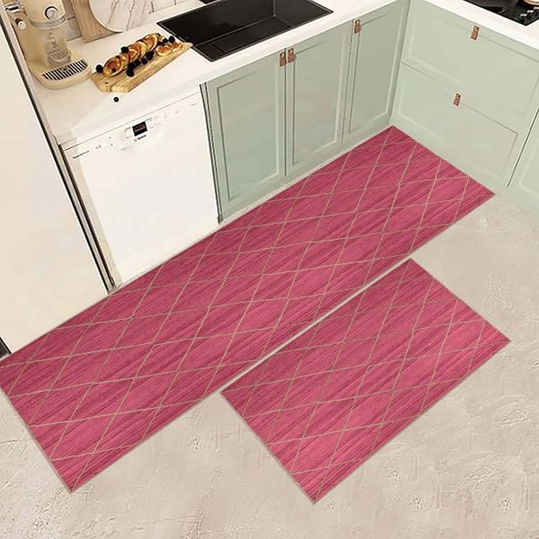 Pink Jute Geometric Beige Square Area Handcrafted Rug - Image 4