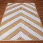Hand Braided Beige White Jute Large Area Rug