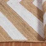 Hand Braided Beige White Jute Large Area Rug