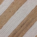 Hand Braided Beige White Jute Large Area Rug