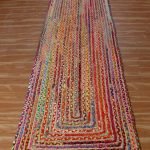 Multicolor Hand Braided Cotton Jute Runner Rug