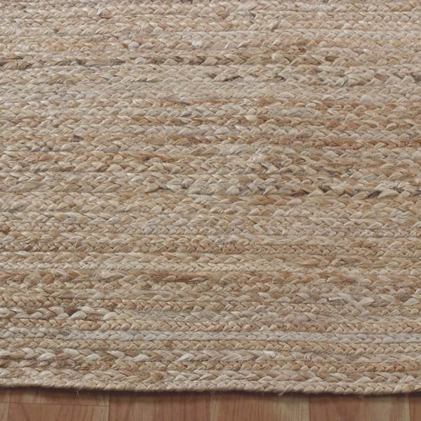 Indian Handmade Jute Beige Square Area Rug - Image 6