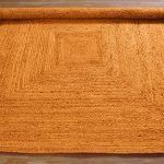 Orange Handmade Jute Outdoor Square Area Rug