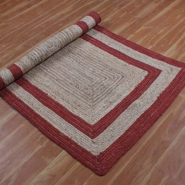 JTF 33 Rug 100% Natural Jute Handmade Rustic look Rug Braided st