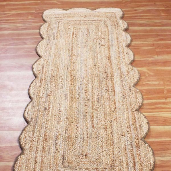 Rug Round Natural Jute Handmade Reversible Area Carpet Rug Outdo