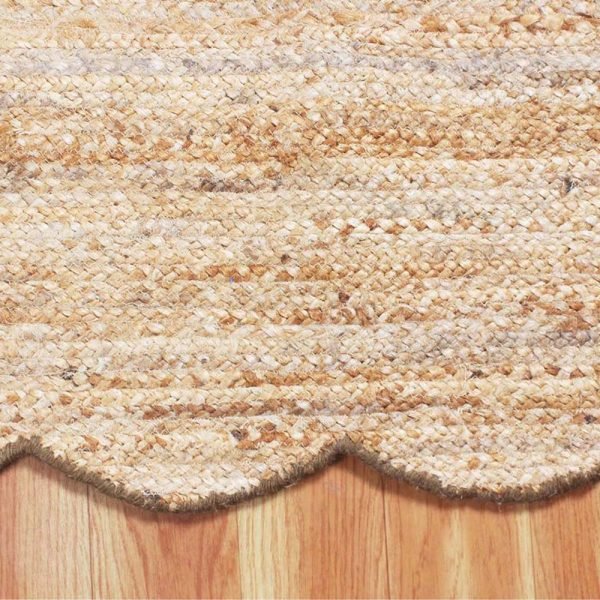Rug Round Natural Jute Handmade Reversible Area Carpet Rug Outdo