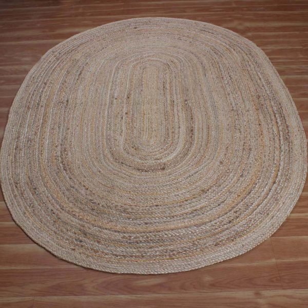 JTF 29 Rug 100% Natural Jute & Cotton Bohemian Reversible Round