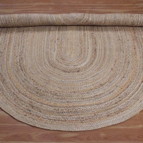 JTF 29 Rug 100% Natural Jute & Cotton Bohemian Reversible Round
