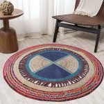 Cotton Jute Handmade Modern Multicolor Area Rug