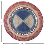Cotton Jute Handmade Modern Multicolor Area Rug