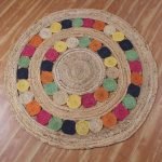 Hand Braided Outdoor Area Round Multicolor Rug