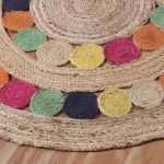 Hand Braided Outdoor Area Round Multicolor Rug