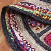 Braided Rug Rectangle Cotton Chindi Floor Mat Handmade Reversibl