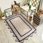 Hand Braided Black Jute Rug Geometric Indoor Rug