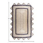 Hand Braided Black Jute Rug Geometric Indoor Rug