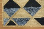 Beige Black Hand Braided Cotton Jute Area Rug