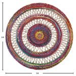 Cotton Jute Handmade Modern Multicolor Area Rug