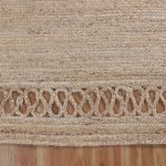 Hand Braided Beige Jute Modern Area Rug