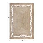 Hand Braided Beige Jute Modern Area Rug