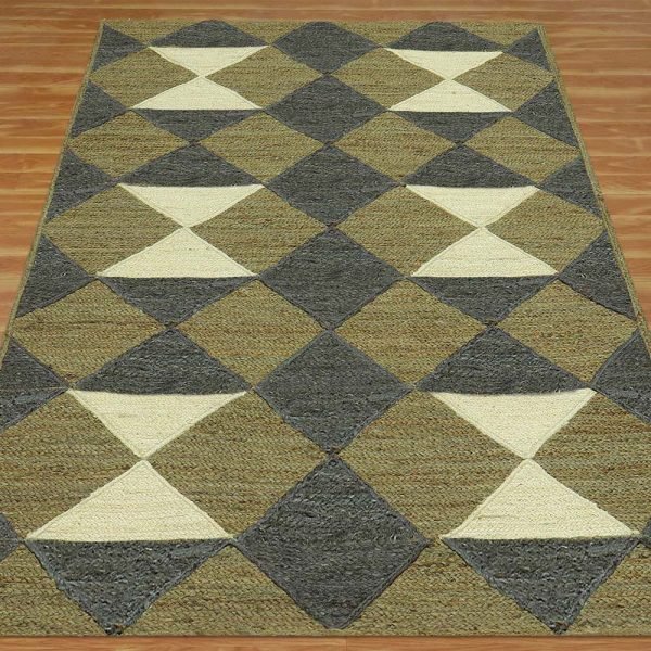 Green Hand Braided Modern Jute Area Rug - Image 3